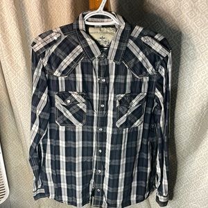 Supply Company USA Pearl snap long sleeve shirt size large